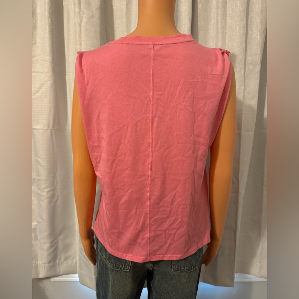 Cute Tommy Hilfiger size S pink knot front knot shoulder shirt NWT - Picture 6 of 8